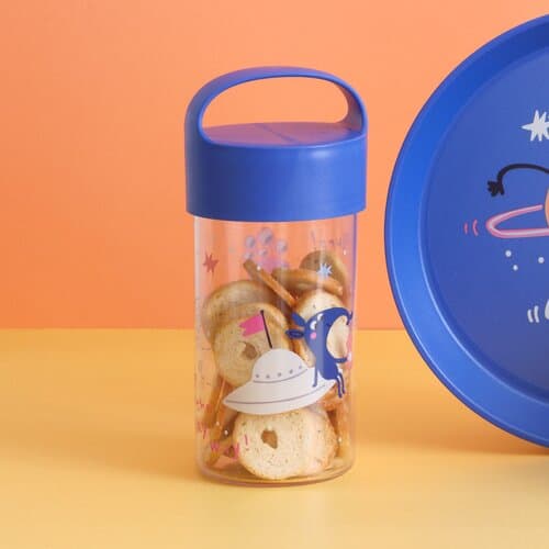 Koziol BUDDY SNACK 0,5 SPACE Snackpot / Trinkflasche 500ml MADE IN GERMANY