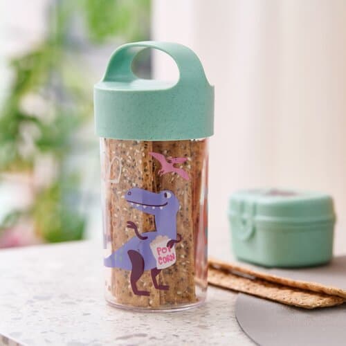 Koziol BUDDY SNACK 0,5 REX Snackpot / Trinkflasche 500ml MADE IN GERMANY