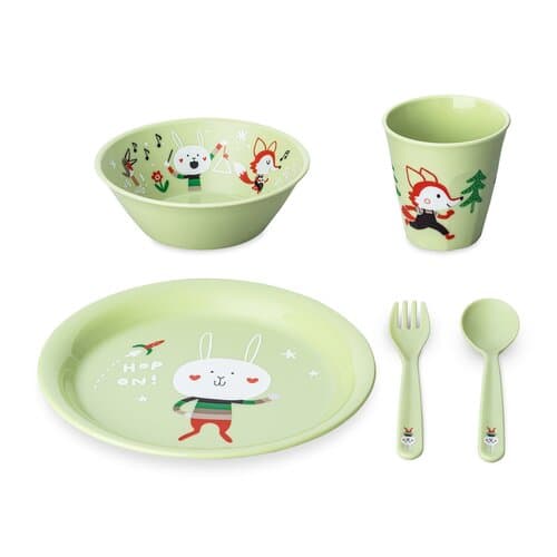 Koziol HOP ON AT HOME Teller + Schale + Becher + Besteckset MADE IN GERMANY
