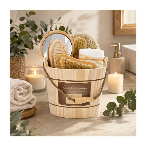 Wellness-Geschenkset: Holzzuber