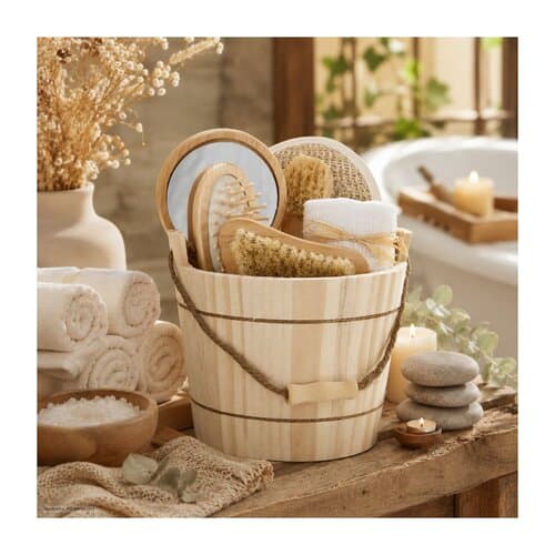 Wellness-Geschenkset: Holzzuber
