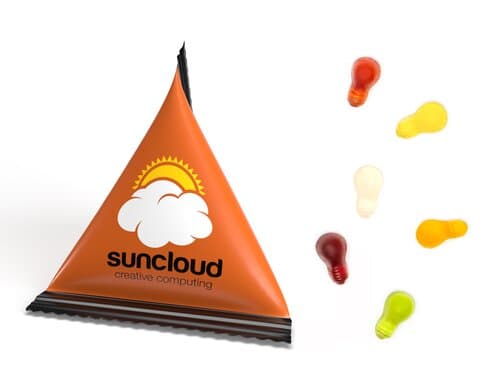 Mini Tetraeder Fruchtgummi
