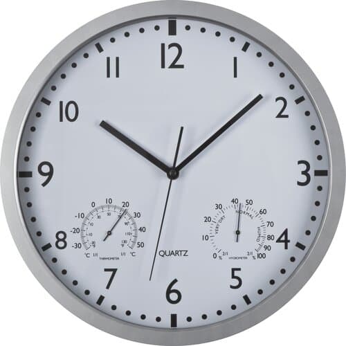 Wanduhr mit Hygro - und Thermometer LUIZA