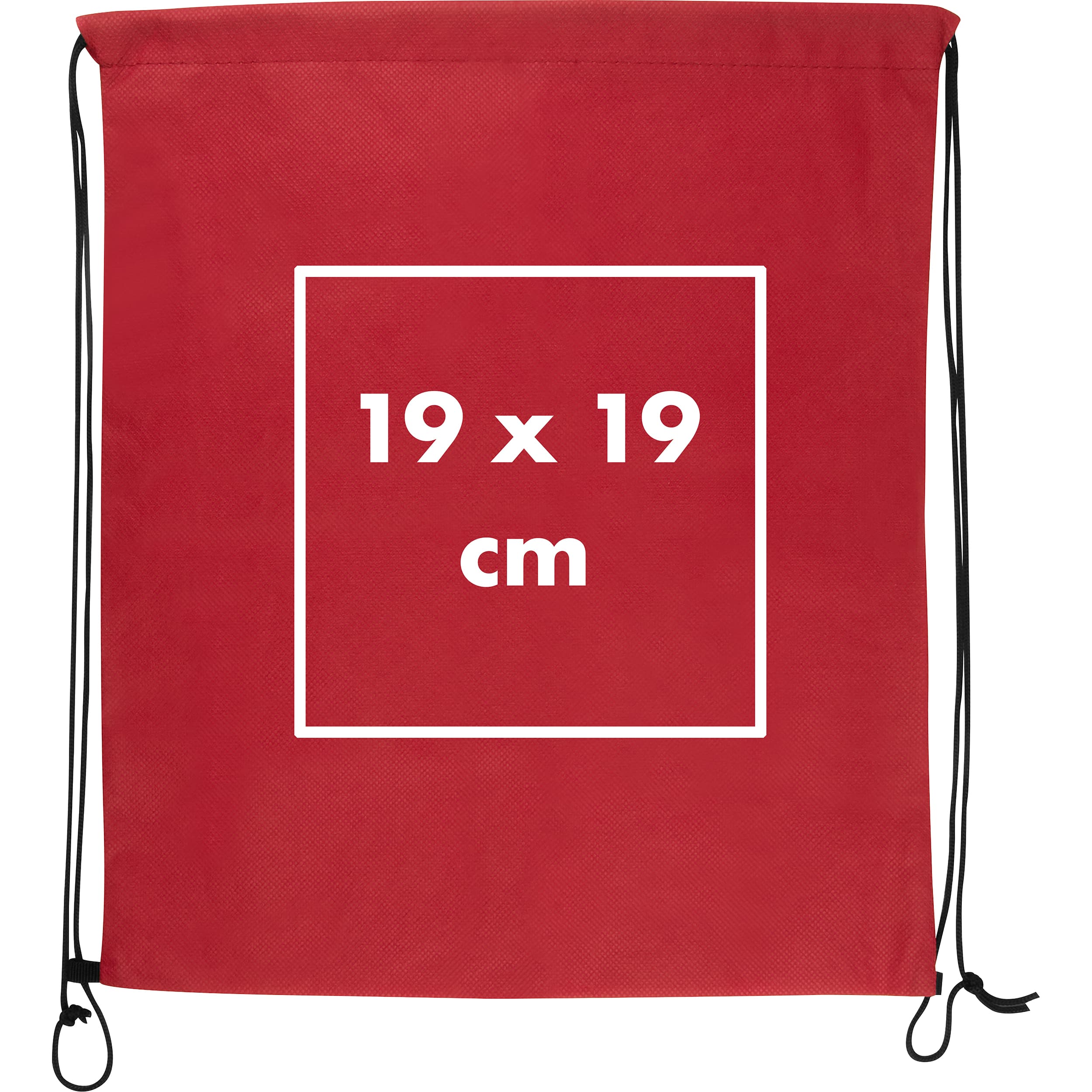 Gymbag aus Non Woven mit Weihnachtsmotiv LIVIA – Druckbeispiel Siebdruck, 1-farbig, 19 x 19 cm - Auf die Tasche/Beutel