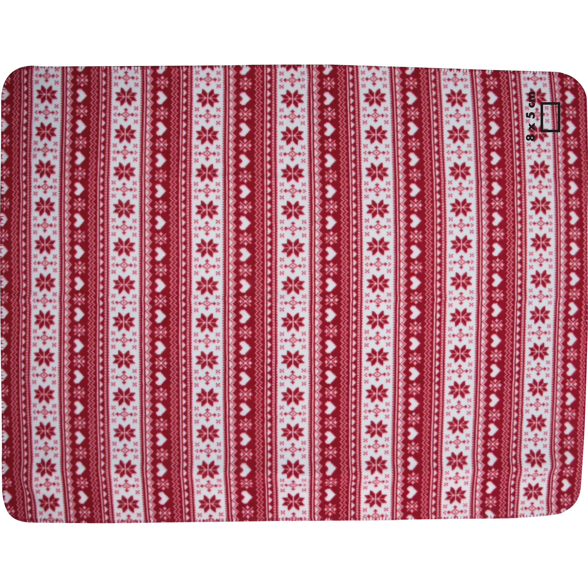 Weihnachtliche Kuscheldecke MARIANNE – Druckbeispiel Siebdrucktransfer, 1-farbig, 10 x 6 cm - Auf die Tasche/Beutel