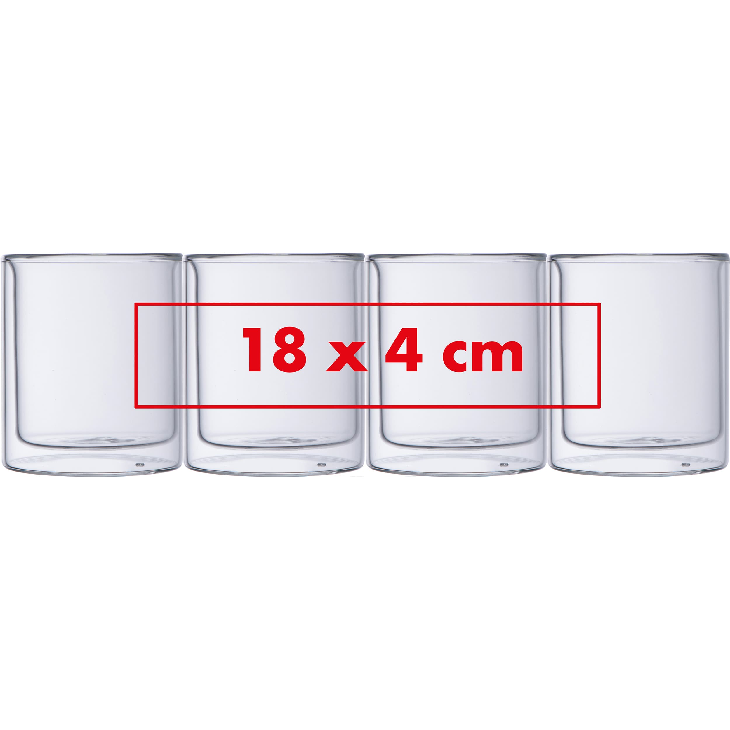 CrisMa Doppelwandige Cappuccinotasse 200ml EMILIAN – Druckbeispiel Siebdruck, 1-farbig, 18 x 4 cm - Ringsum