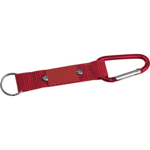 Schlüsselanhänger mit Karabiner und Plättchen aus Metall PHYLLIS