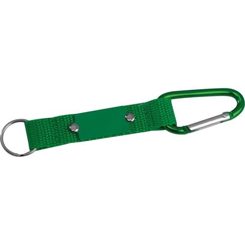 Schlüsselanhänger mit Karabiner und Plättchen aus Metall PHYLLIS