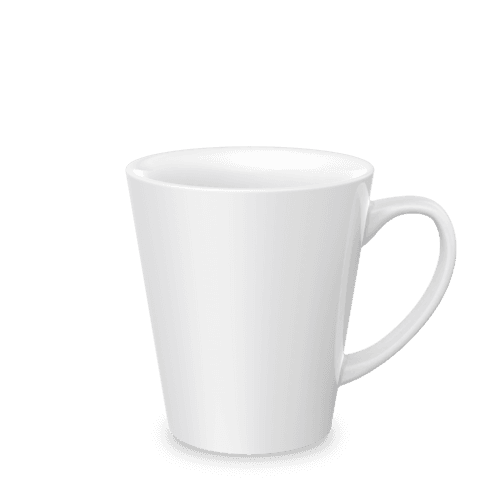 Form 793 Keramiktasse Sublimation weiss, konisch