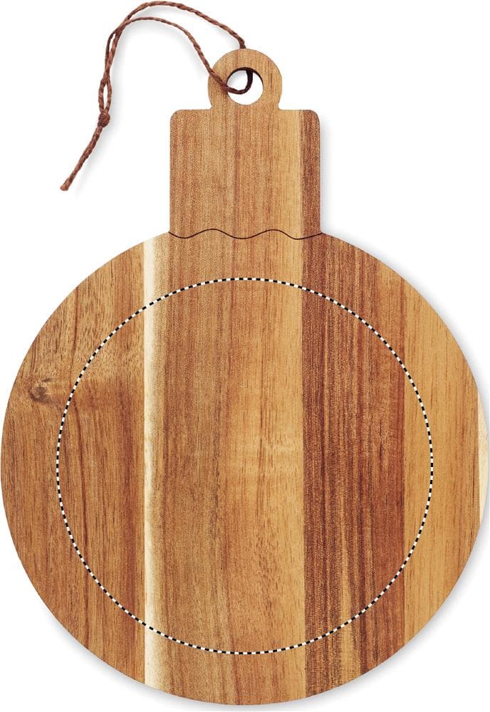 ACABALL Servierbrett Akazienholz – Druckbeispiel Laser, 1-farbig, max. 149.0 x 149.0mm - SIDE 1