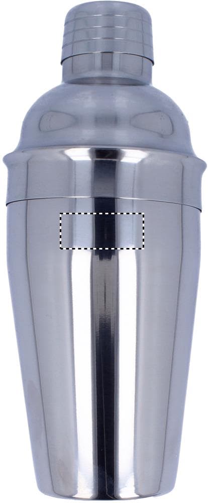 FIZZ Cocktail-Set mit Shaker – Druckbeispiel Laser, 1-farbig, max. 35.0 x 15.0mm - SHAKER FRONT