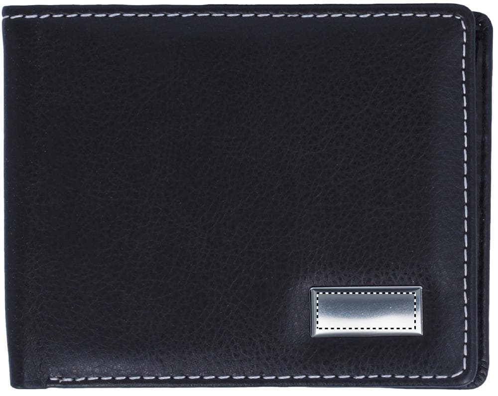 ELEGANCI Set mit Geldbörse – Druckbeispiel Laser, 1-farbig, max. 22.0 x 8.0mm - METAL PLATE
