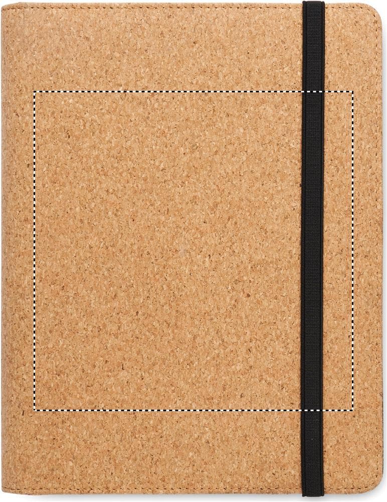 ORIGIN DIN A5 Dokumentenmappe Kork – Druckbeispiel Laser, 1-farbig, max. 149.0 x 149.0mm - FRONT