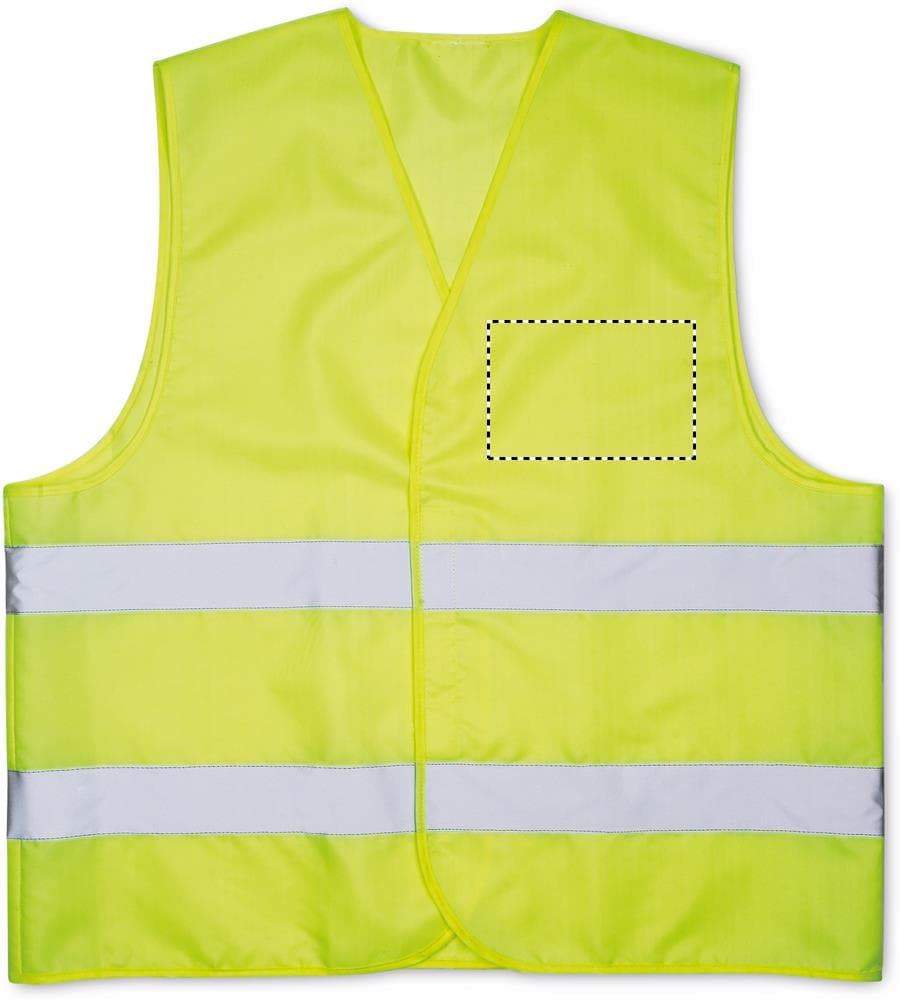 VISICOAT Sicherheitsweste – Druckbeispiel Siebdruck, max. 150.0 x 100.0mm - FRONT
