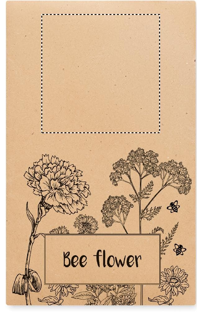 SEEDLOPEBEE Samen Blumenmischung – Druckbeispiel Tampondruck, 1-farbig, max. 40.0 x 40.0mm - FRONT