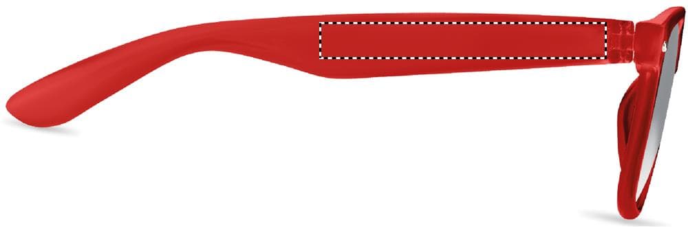 MACUSA Sonnenbrille RPET – Druckbeispiel Tampondruck, 1-farbig, max. 65.0 x 8.0mm - RIGHT LEG