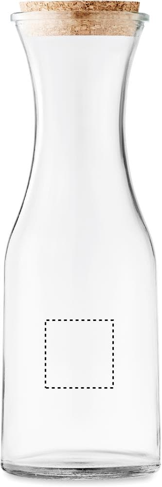 PICCADILLY Set aus recyceltem Glas – Druckbeispiel Laser, 1-farbig, max. 40.0 x 40.0mm - CARAFE