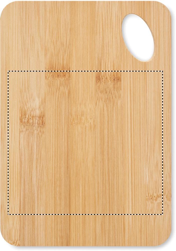 BEMGA Schneidebrett Bambus – Druckbeispiel Laser, 1-farbig, max. 140.0 x 149.0mm - SIDE 1