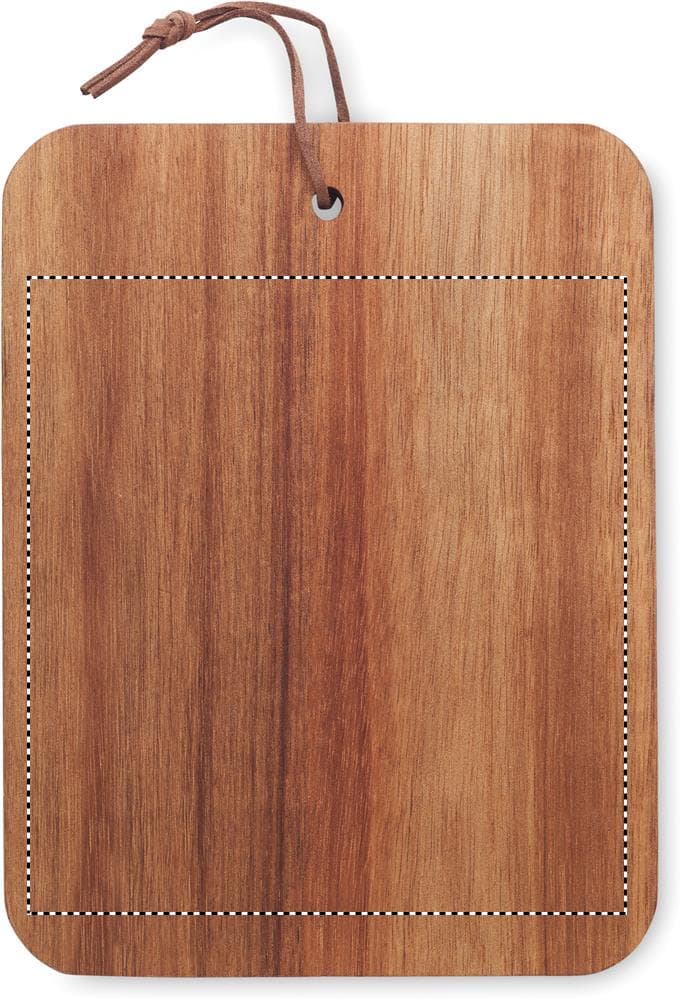 SERVIRO Schneidebrett Akazienholz – Druckbeispiel Laser, 1-farbig, max. 140.0 x 149.0mm - SIDE 1