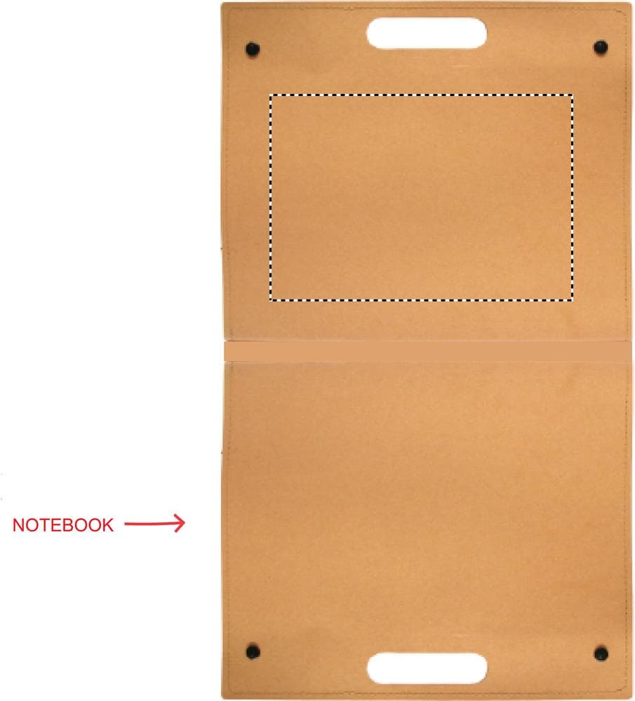 ALBERTA Schreibmappe – Druckbeispiel Siebdruck, 1-farbig, max. 250.0 x 170.0mm - FOLDER