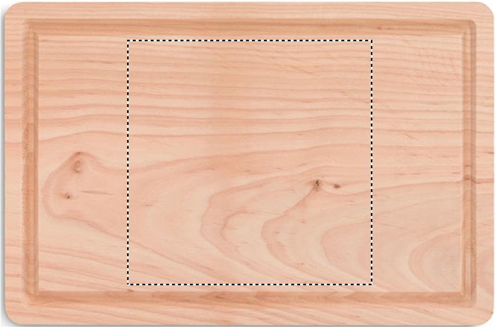 ELLWOOD Großes Schneidebrett – Druckbeispiel Laser, 1-farbig, max. 149.0 x 149.0mm - FRONT MIDDLE