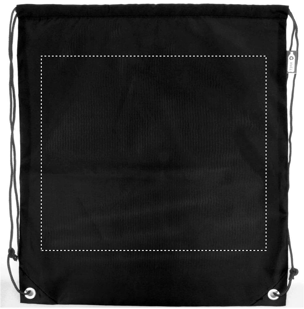 SHOOPPET Beutel mit Kordelzug 190T RPET – Druckbeispiel Siebdruck, 1-farbig, max. 300.0 x 260.0mm - FRONT