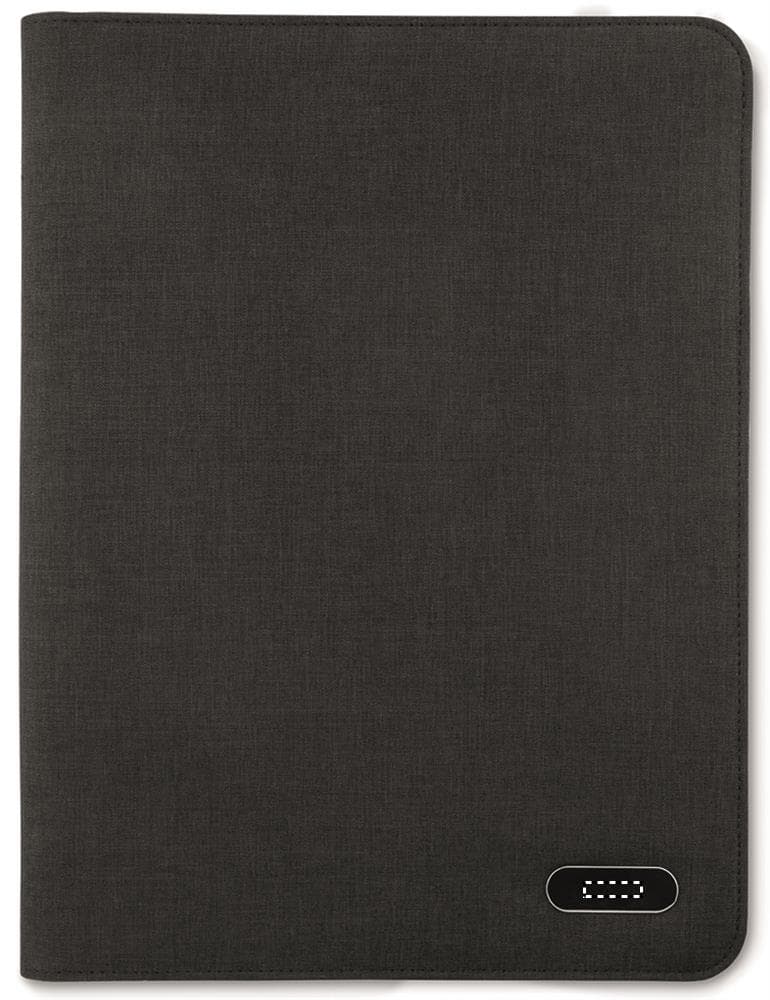 NOTES FOLDER DIN A4 Portfolio – Druckbeispiel Laser, max. 20.0 x 5.0mm - METAL PLATE