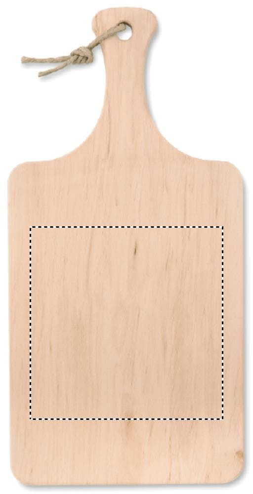 ELLWOOD LUX Schneidebrett aus Erlenholz – Druckbeispiel Laser, 1-farbig, max. 149.0 x 149.0mm - FRONT LASER