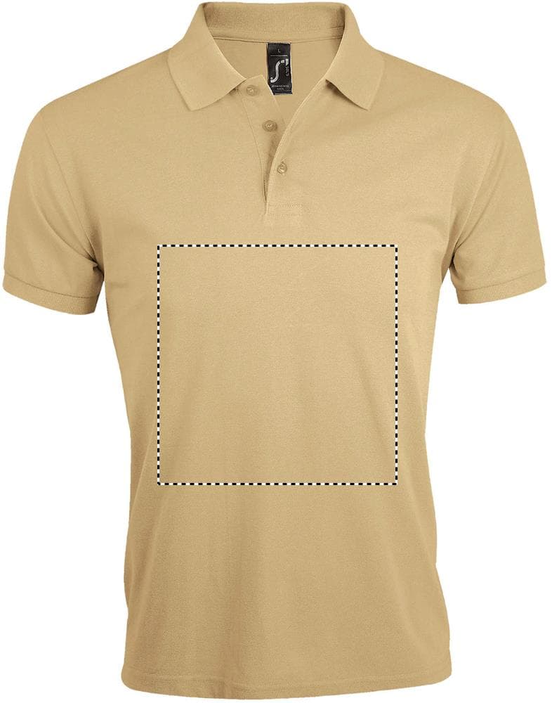 PRIME MEN PRIME HERREN POLO 200g – Druckbeispiel Siebdruck, max. 270.0 x 270.0mm - FRONT