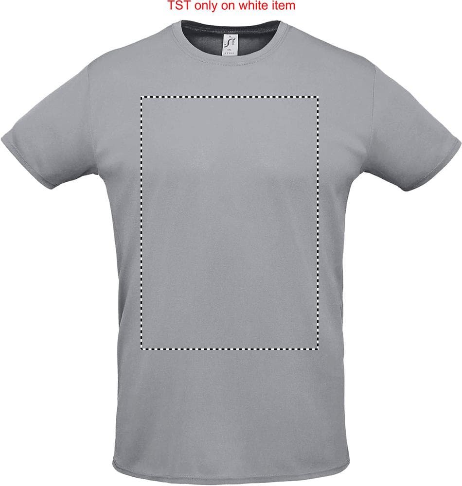 SPRINT SPRINT UNIT-SHIRT 130g – Druckbeispiel Sublimationstransfer, Vollfarbig, max. 280.0 x 400.0mm - FRONT