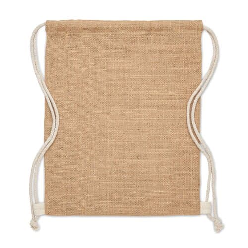FUKURO Jute Beutel mit Kordelzug