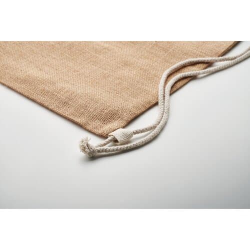 FUKURO Jute Beutel mit Kordelzug
