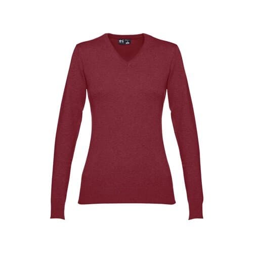THC MILAN WOMEN. Pullover mit V-Ausschnitt für Damen aus Baumwolle und Polyamid