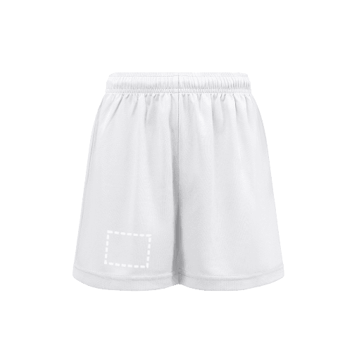 THC MATCH WH. Sport-Shorts für Erwachsene – Druckbeispiel Digitaler Transfer, 4 x 3 cm - Rechtes Hosenbein