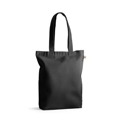 MERIDA. Tragetasche (220 g/ m²) aus Baumwolle (50%), recycelter Baumwolle (30%) und polyester (20% rPET)