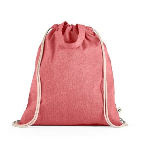 RISSANI. Tragetasche/Turnbeutel (2in1) aus recycelter Baumwolle (70%) und polyester (30% rPET) (140 g/m²)
