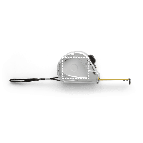 MERIBEL III. 3 M Maßband – Druckbeispiel Doming, 1-farbig, 4.5 x 3.6 cm - Oben