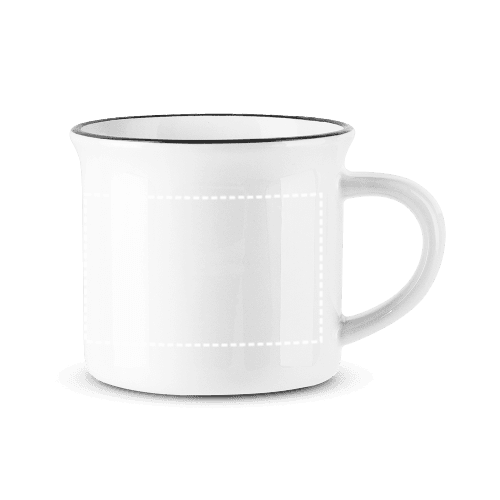 SELDEN. Tasse aus Keramik (280ml) für Sublimation – Druckbeispiel Sublimation, 1-farbig, 20 x 5 cm - Körper