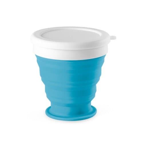 ASTRADA. faltbarer Reisebecher aus Silikon und PP 250 ml