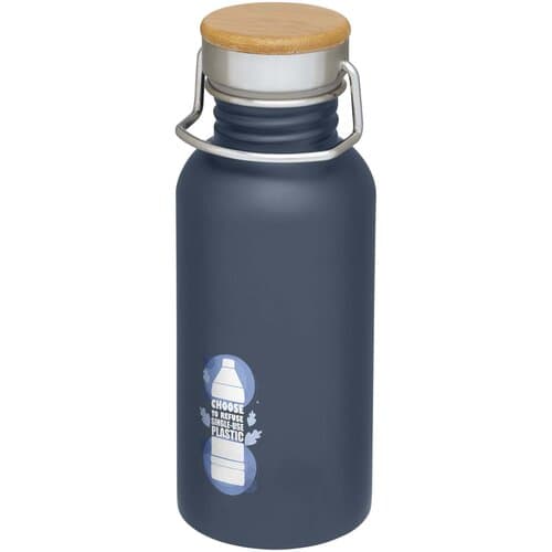 Thor 550 ml einwandige Trinkflasche aus recyceltem Edelstahl