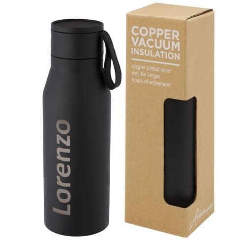 Ljungan 500 ml Kupfer-Vakuum Isolierflasche mit PU Kunststoffband und Deckel
