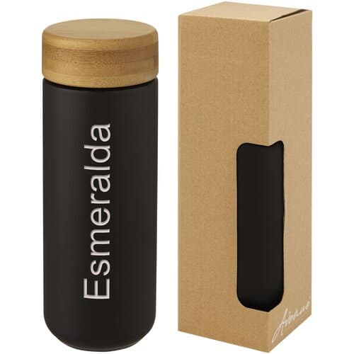 Lumi 300 ml Keramikbecher mit Bambusdeckel