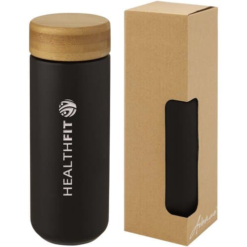 Lumi 300 ml Keramikbecher mit Bambusdeckel