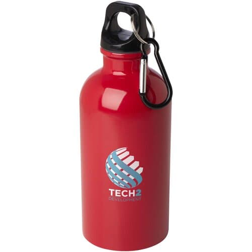 Oregon 400 ml RCS-zertifizierte, einwandige Trinkflasche aus Edelstahl mit Karabinerhaken