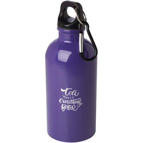 Oregon 400 ml RCS-zertifizierte, einwandige Trinkflasche aus Edelstahl mit Karabinerhaken
