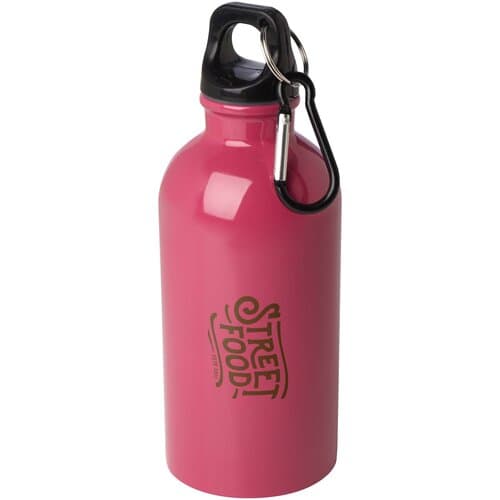Oregon 400 ml RCS-zertifizierte, einwandige Trinkflasche aus Edelstahl mit Karabinerhaken