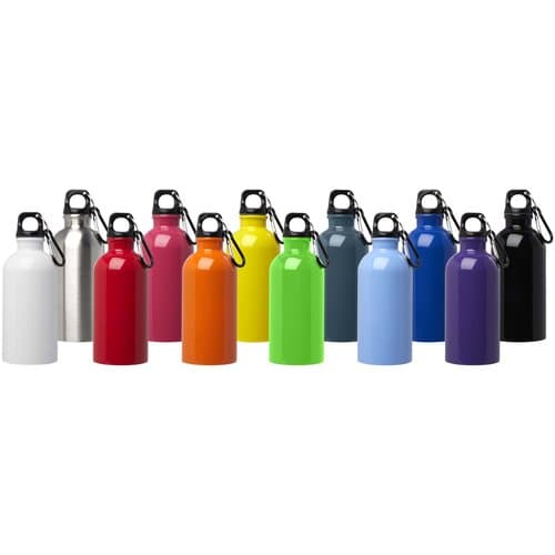 Oregon 400 ml RCS-zertifizierte, einwandige Trinkflasche aus Edelstahl mit Karabinerhaken