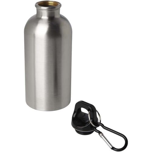 Oregon 400 ml RCS-zertifizierte, einwandige Trinkflasche aus Edelstahl mit Karabinerhaken