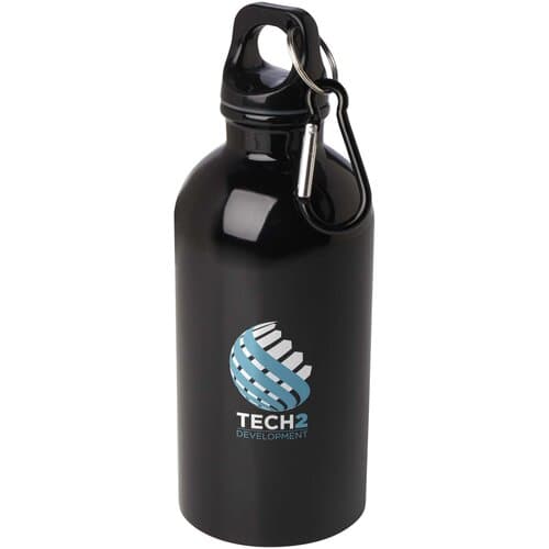 Oregon 400 ml RCS-zertifizierte, einwandige Trinkflasche aus Edelstahl mit Karabinerhaken