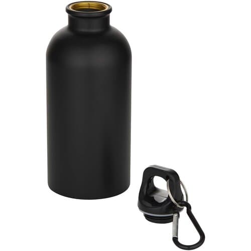Oregon 400 ml matte RCS-zertifizierte einwandige Trinkflasche aus recyceltem Edelstahl mit Karabinerhaken